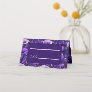 Carte De Placement Beaux lis calla violets Jardin Campagne