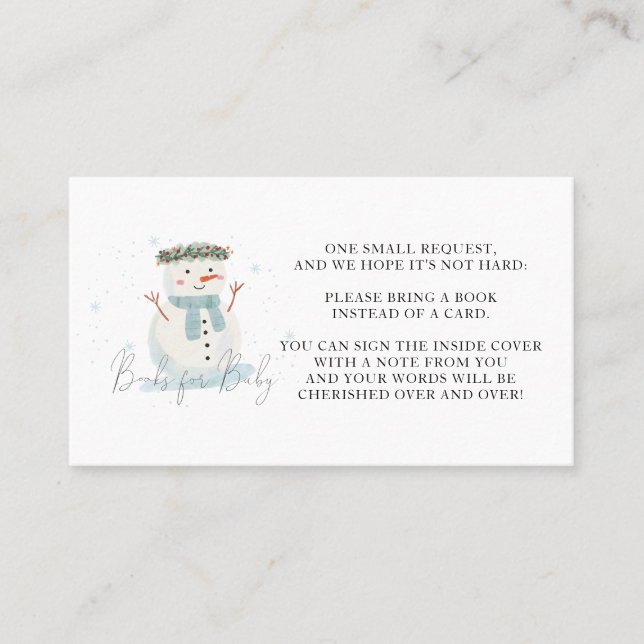 Carte De Placement Bébé C'est froid Dehors Douche Livres pour bébé (Devant)