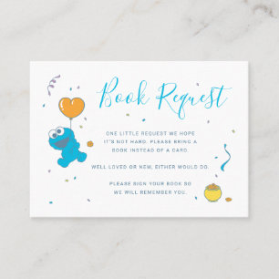 Carte De Placement Bébé Cookie Monster Demande de livre Insérer