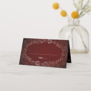 Carte De Placement Bébé souffle Bourgogne et Mariage de couronne d'or
