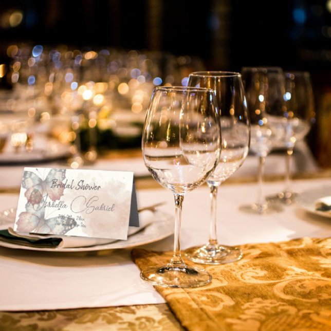 Carte De Placement Belle Fête des mariées papillon Table No. (Créateur téléchargé)