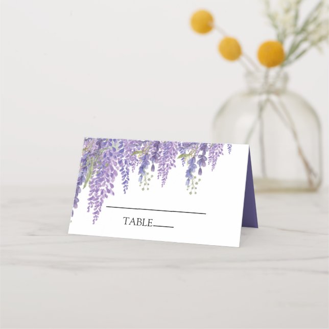 Carte De Placement Belle Wisteria minimaliste arbre (Devant)