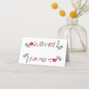 Carte De Placement Berries et Feuilles d'hiver