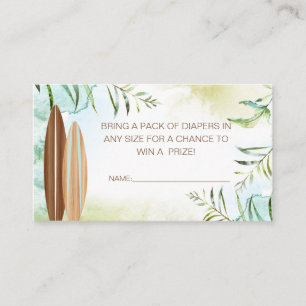 Carte De Placement Billet rabat de couches avec planches de surf