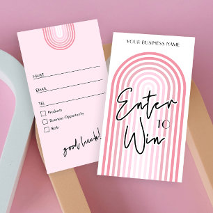 Carte De Placement Billet Retro Arch Business Prix Draw Raffle