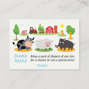 Carte De Placement Billets Barnyard Diaper Raffle