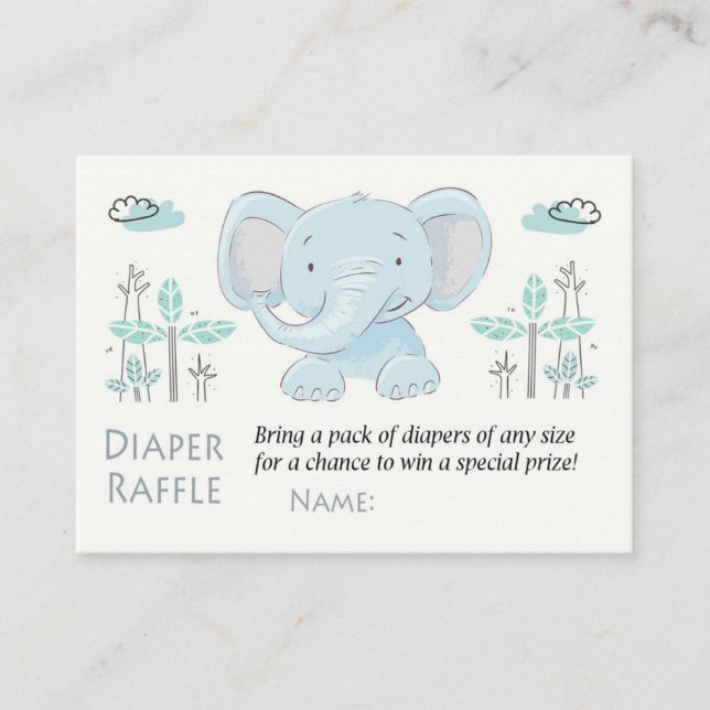 Carte De Placement Billets de roussettes Blue éléphant (Devant)