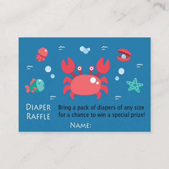 Carte De Placement Billets de rousseur de couches de crabe (Devant)