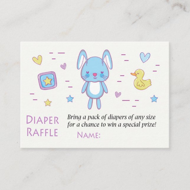 Carte De Placement Billets de rousseur de lapin bleu (Devant)