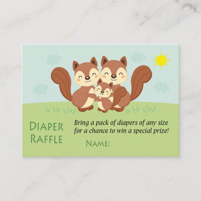 Carte De Placement Billets de rousseur de l'écureuil (Devant)