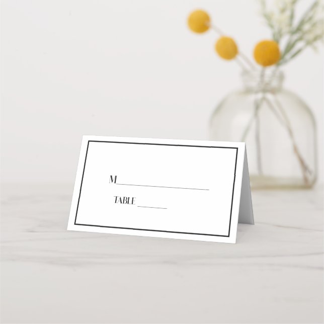 Carte De Placement Blanc uni (Devant)
