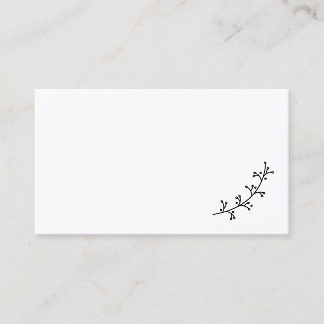 Carte De Placement Blank Rustic Laurels Mariage (Devant)