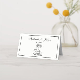 Carte De Placement Blason Prépa Chameau Palmier Armoiries