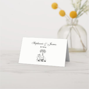 Carte De Placement Blason Prépa Chameau Palmier Armoiries