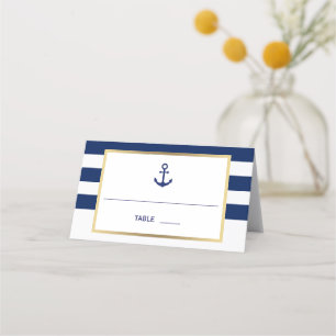 Carte De Placement Bleu bleu marine Bleu Blancs Mariage