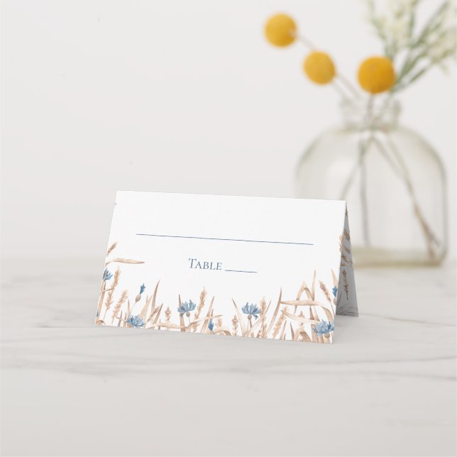 Carte De Placement Bleuet de maïs Mariage de blé (Devant)