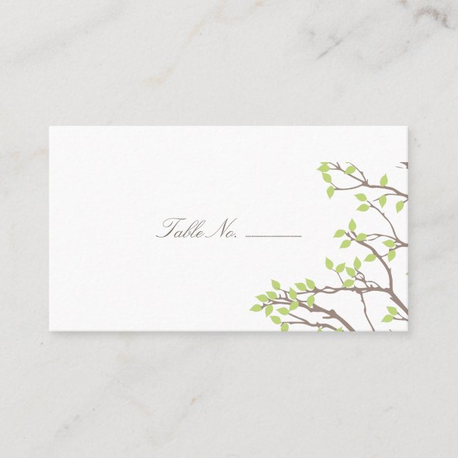 Carte De Placement Blisser Branches Tableau Escort (Devant)