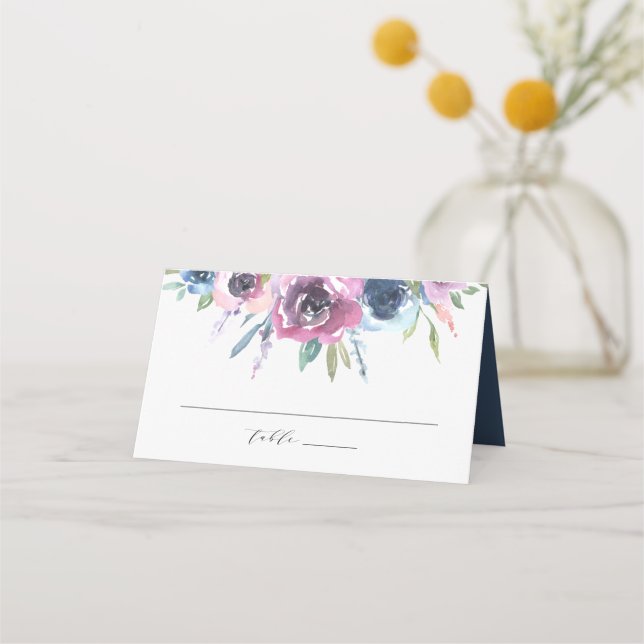 Carte De Placement Blooms de minuit | MARIAGE (Devant)