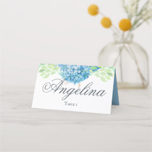 Carte De Placement Blue Hydrangea Sophisticated Mariage