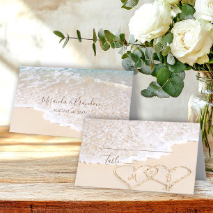 Carte De Placement Blue Ocean Waves Plage tropicale Mariage