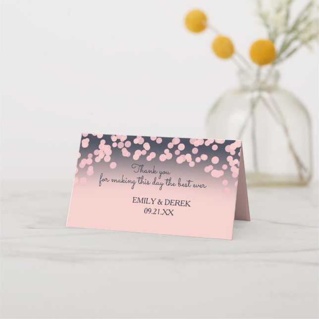 Carte De Placement Bohek rose Sparkle (Dos)