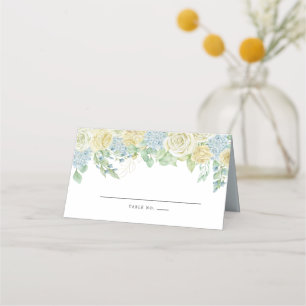 Carte De Placement Boho Chic Hydrangea Rose Floral