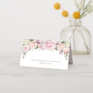 Carte De Placement Boho Chic Rose Floral Rose