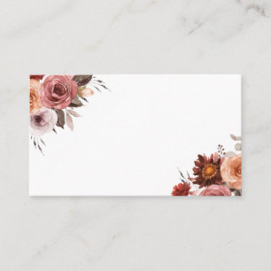 Carte De Placement Boho Fall Aquarelle Floral Bouquet Mariage