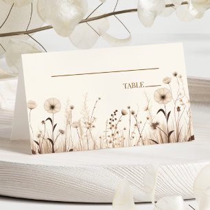 Carte De Placement Boho Fleur sauvage Fleurs sauvages Mariage floral