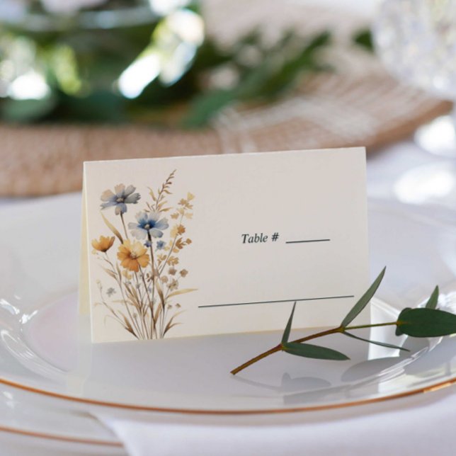 Carte De Placement BOHO FLEURS SAUVAGES MEADOW Mariage table place (Créateur téléchargé)