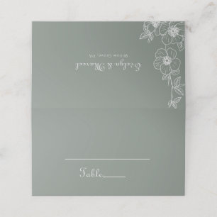 Carte De Placement Boho Green Destination Floral Mariage