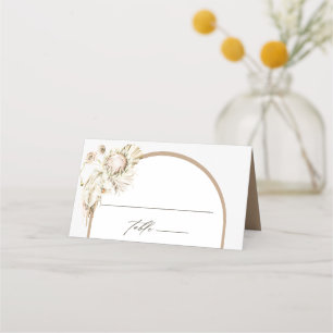 Carte De Placement Boho Protea Pampas Grass Mariage Floral