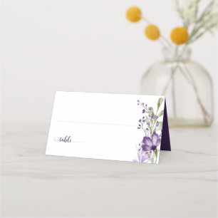 Carte De Placement Boho Purple Fleur sauvage Mariage Floral