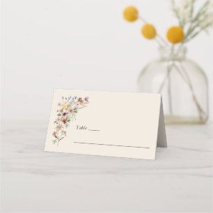 Carte De Placement Boho vintage Floral