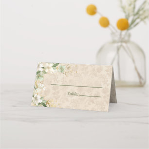 Carte De Placement Boho Vintage Floral Mariage botanique