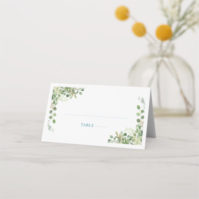 Carte De Placement Bois Animaux Baby shower de camion bleu (Devant)