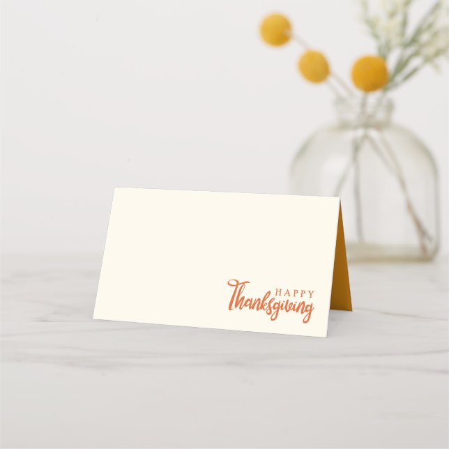 Carte De Placement Bon thanksgiving d'automne Salutation (Devant)
