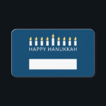 Carte De Placement Bonne Hanoukka | Salutation aux chandelles simple<br><div class="desc">Il s'agit d'un design simple,  minimaliste et moderne des chandeliers de la Menorah ou du temple.</div>