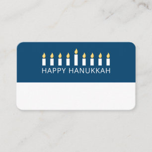 Carte De Placement Bonne Hanoukka Salutation aux chandelles simple