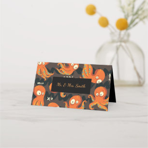 Carte De Placement Boo Octopus Orange & Black Kids Vêtements & Décor