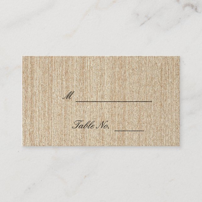 Carte De Placement Bordure du coquillage sur le Mariage de tisse Brow (Devant)