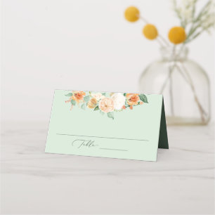 Carte De Placement Botanique Boho Sage Vert verdure Mariage floral