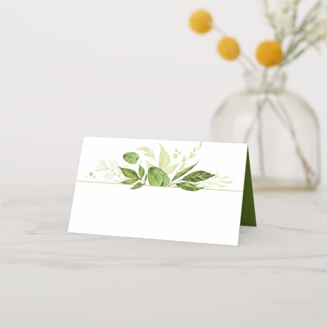 Carte De Placement Botaniques sauvages Verdure rustique (Devant)