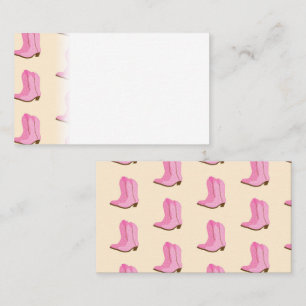 Carte De Placement Bottes de cowboy rose cowgirl country Texas Ranch