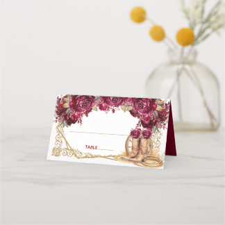 Carte De Placement Bottines de cowboy Charra Quinceanera Or et Bourgo