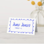 Carte De Placement Boucles Messy Doodle Bat mitzvah de bar fait main<br><div class="desc">Ajoutez vos propres informations, changez le texte, la police et les couleurs de cette carte de lieu personnalisable - parfait pour un bar ou un bat mitzvah (vérifiez les invitations assorties et le décor de fête). Espace pour vos noms manuscrits et numéros de table. Cliquez sur "personnaliser" pour modifier le...</div>