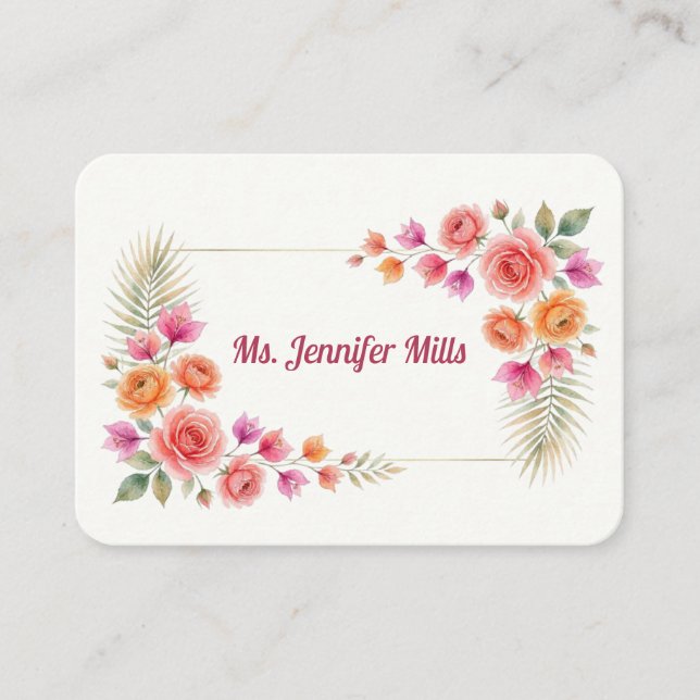 Carte de placement Bougainville en fleurs (Devant)