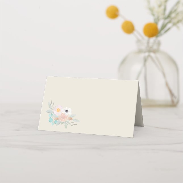 Carte De Placement Bouquet d'aquarelle, plaques (Devant)