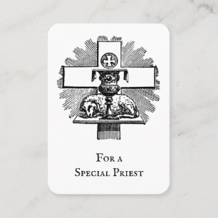 Carte De Placement Bouquet de prière spirituelle du prêtre catholique