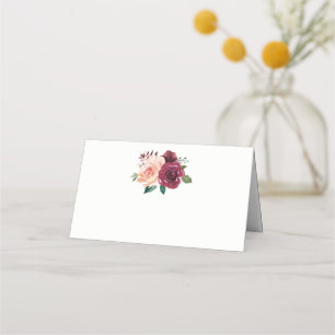 Carte De Placement Bourgogne Dusty Rose Roses Mariage Floral